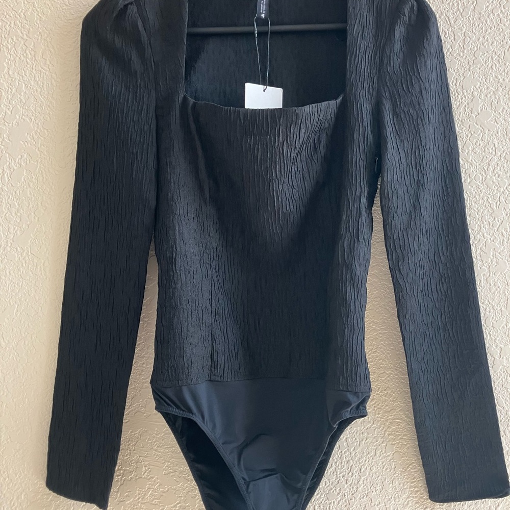 Zara Textured Fabric Bodysuit (Size Small) NWT - Picture 2 of 14